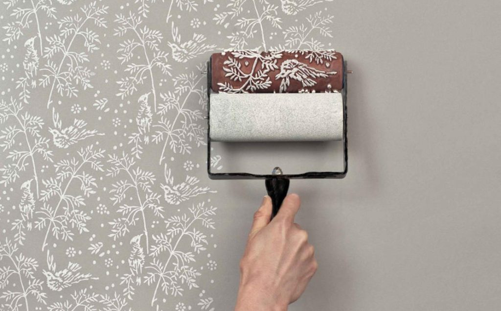rodillo decorativo en pared